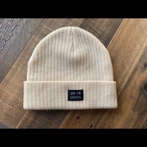 Urban Outfitters NWOT cream colored beanie